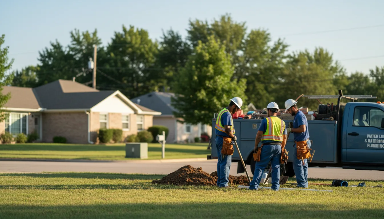 Residential water line and bathroom plumbing service in Bluff City, TN